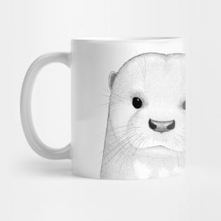 Spotted Necked Otter Face Mug